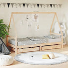 Kinderbed van massief grenenhout voor een vrolijke slaapplek - Naturel / 90 x 200 cm - Peuter- & kinderbedden
