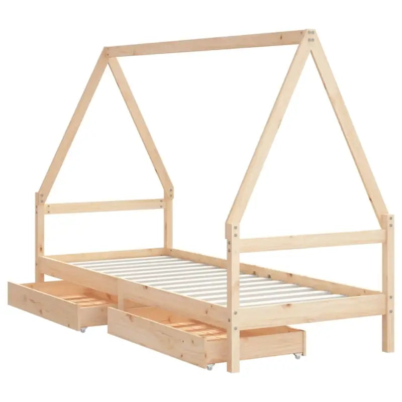 Kinderbed van massief grenenhout voor een vrolijke slaapplek - Peuter- & kinderbedden