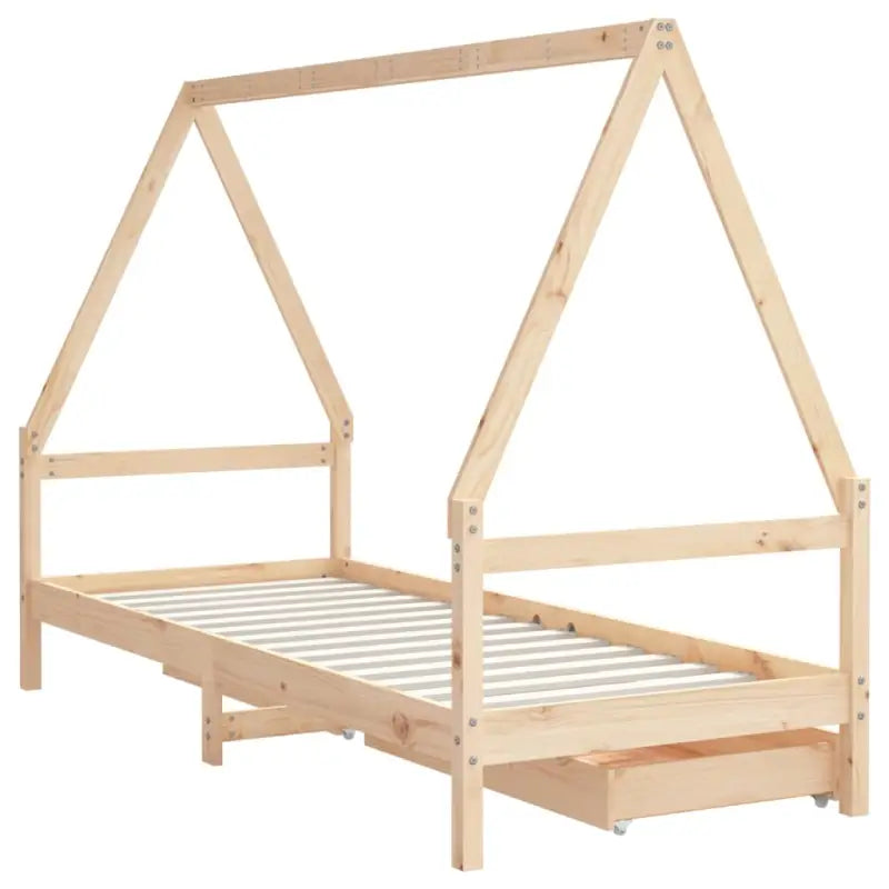 Kinderbed van massief grenenhout voor een vrolijke slaapplek - Peuter- & kinderbedden