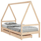 Kinderbed van massief grenenhout voor een vrolijke slaapplek - Peuter- & kinderbedden