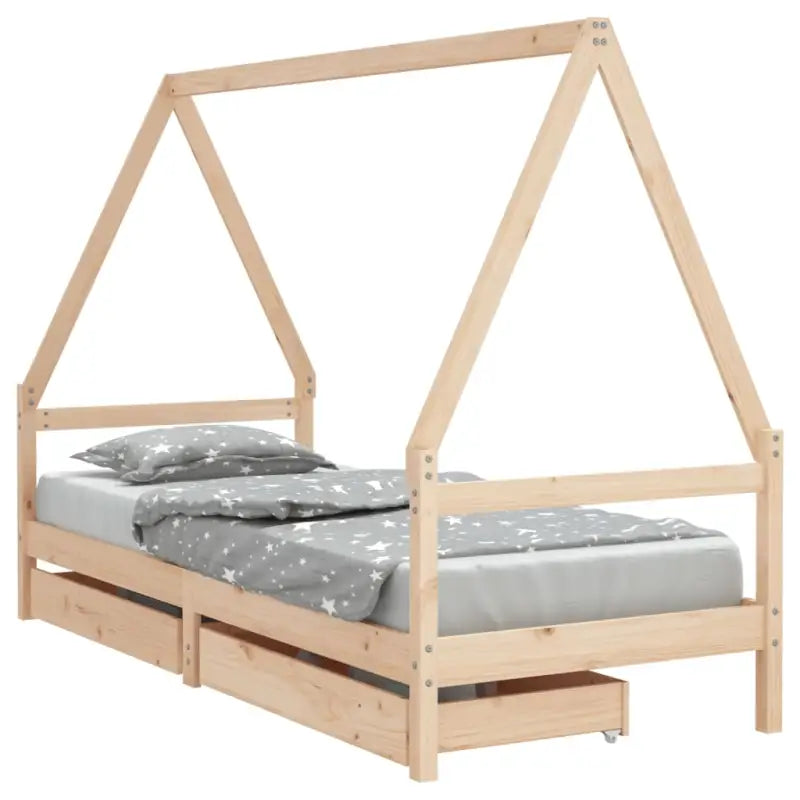 Kinderbed van massief grenenhout voor een vrolijke slaapplek - Peuter- & kinderbedden