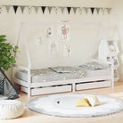 Kinderbed van massief grenenhout voor een vrolijke slaapplek - Wit / 80 x 200 cm - Peuter- & kinderbedden