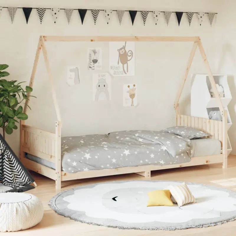 Kinderbed van massief grenenhout voor kleintjes - Peuter- & kinderbedden