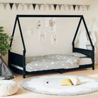 Kinderbed van massief grenenhout voor kleintjes - Zwart / 90 x 200 cm - Peuter- & kinderbedden