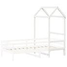 Kinderbedhuisje met open zijdeur in massief grenenhout - Accessoires voor bedden