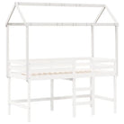 Kinderbedhuisje met open zijdeur van massief grenenhout - Accessoires voor bedden