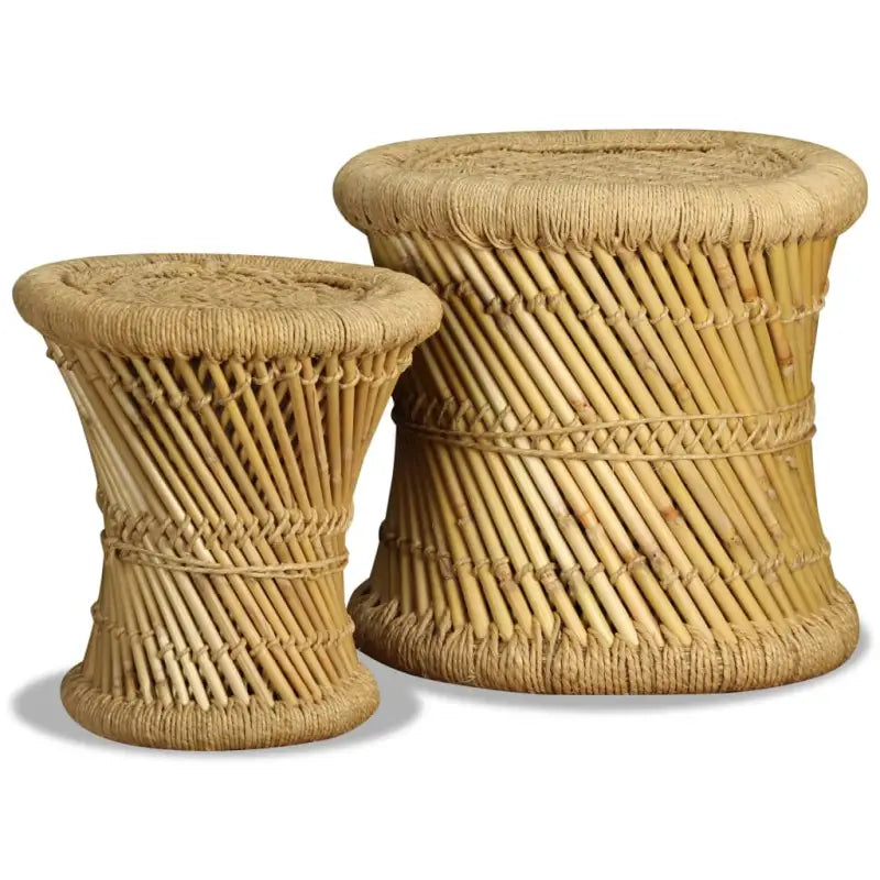 Klapstoelen en krukken levering bevat natuurlijke bamboe set - Bruin / 2 - Klapstoelen & krukken