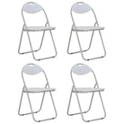 Klapstoelen set voor eetkamer montage vereist levering bevat - Wit / 4 - Eetkamerstoelen
