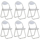 Klapstoelen set voor eetkamer montage vereist levering bevat - Wit / 6 - Eetkamerstoelen