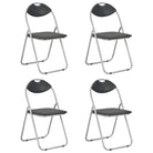 Klapstoelen set voor eetkamer montage vereist levering bevat - Zwart / 4 - Eetkamerstoelen