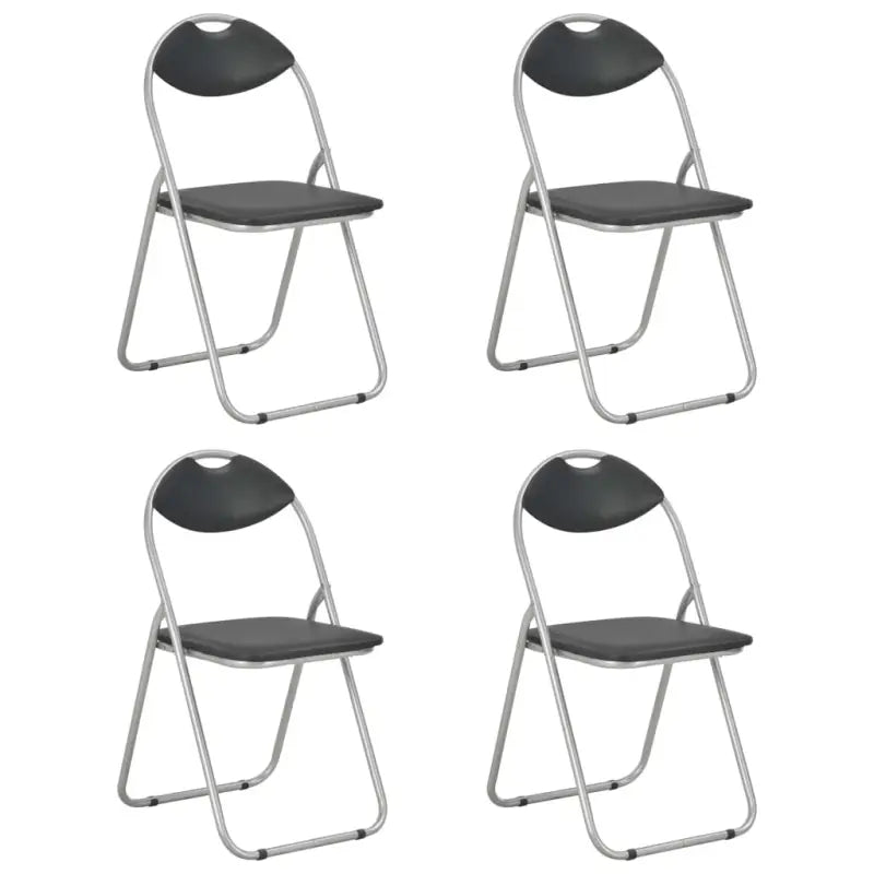 Klapstoelen set voor eetkamer montage vereist levering bevat - Zwart / 4 - Eetkamerstoelen