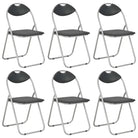 Klapstoelen set voor eetkamer montage vereist levering bevat - Zwart / 6 - Eetkamerstoelen