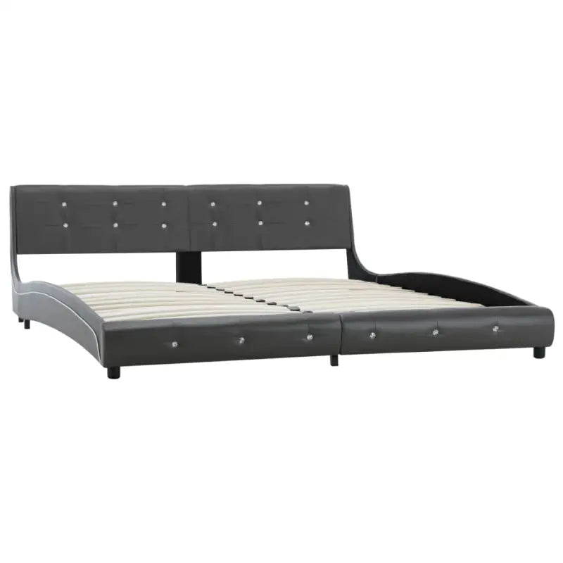Klassiek bedframe met elegante charme en stalen poten - Grijs / 180 x 200 cm - Bedden & bedframes