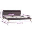 Klassiek bedframe met houten poten en kleurrijke LED-verlichting - Bedden & bedframes