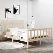 Klassiek bedframe met massief grenenhout en multiplex lattenbodem - Bedden & bedframes