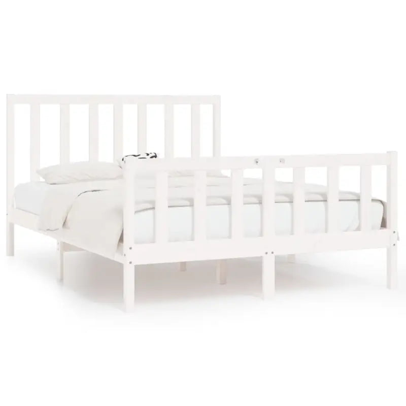 Klassiek bedframe met massief grenenhout en multiplex lattenbodem - Bedden & bedframes
