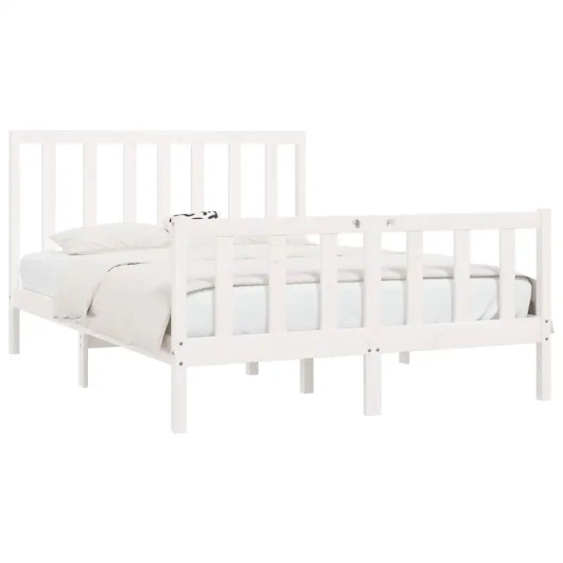 Klassiek bedframe met massief grenenhout en multiplex lattenbodem - Bedden & bedframes