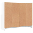 Klassiek dressoir in bewerkt hout met hoogglans wit afwerking - Dressoirs & buffetkasten