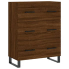 Klassiek dressoir met bewerkt hout en metalen pootjes voor een tijdloze look - Dressoirs & buffetkasten