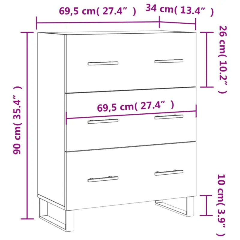Klassiek dressoir met bewerkt hout en metalen pootjes voor een tijdloze look - Dressoirs & buffetkasten