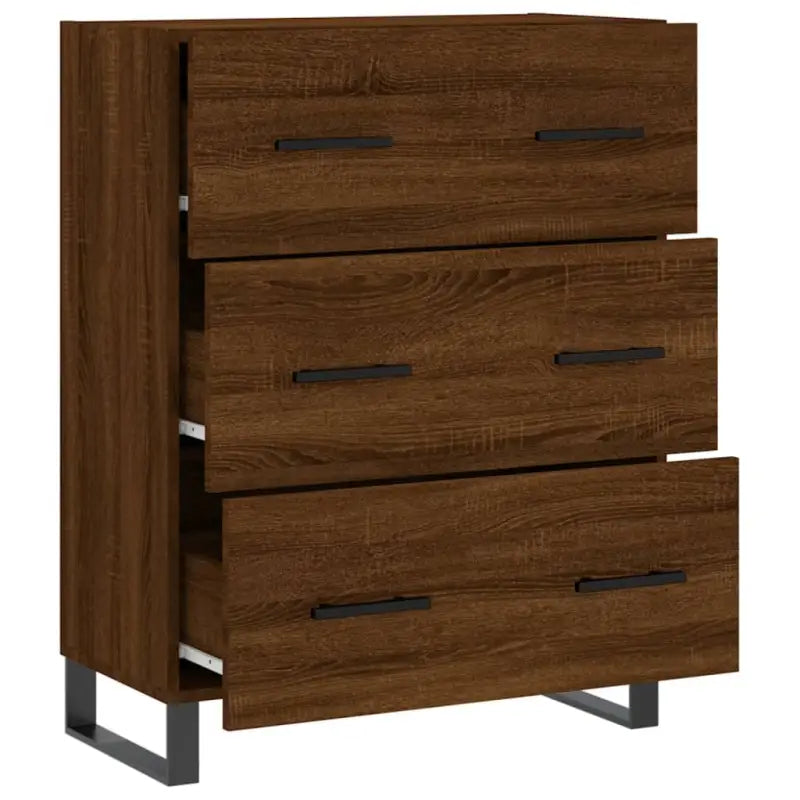 Klassiek dressoir met bewerkt hout en metalen pootjes voor een tijdloze look - Dressoirs & buffetkasten