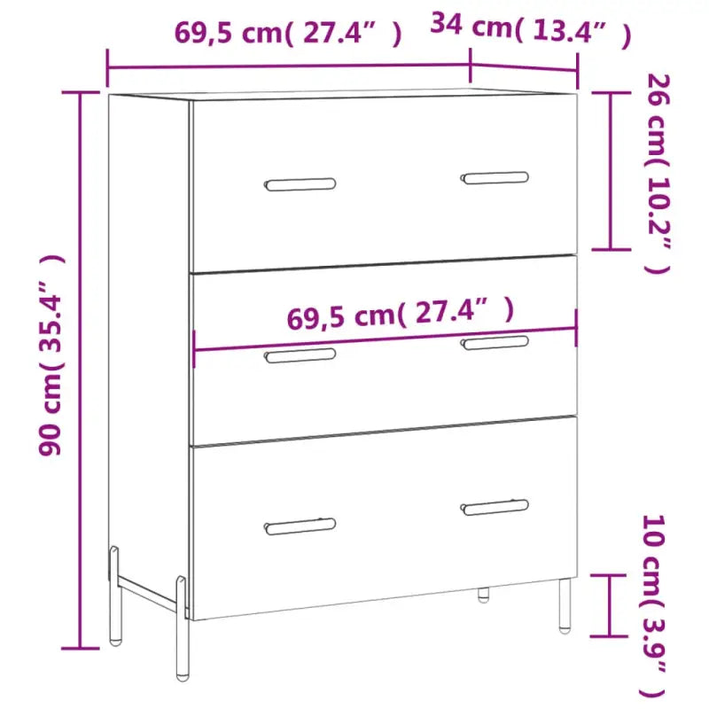 Klassiek dressoir met bewerkt hout en metalen pootjes voor een tijdloze uitstraling - Dressoirs & buffetkasten