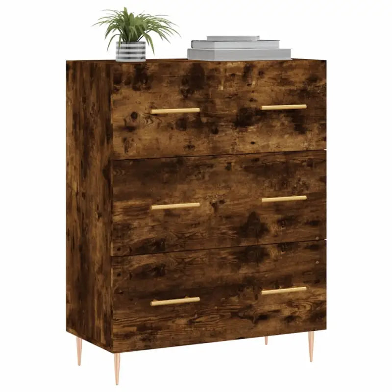 Klassiek dressoir met bewerkt hout en metalen pootjes - Dressoirs & buffetkasten