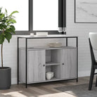 Klassiek dressoir met bewerkt hout en verstelbare poten - Grijs sonoma / 1 - Dressoirs & buffetkasten