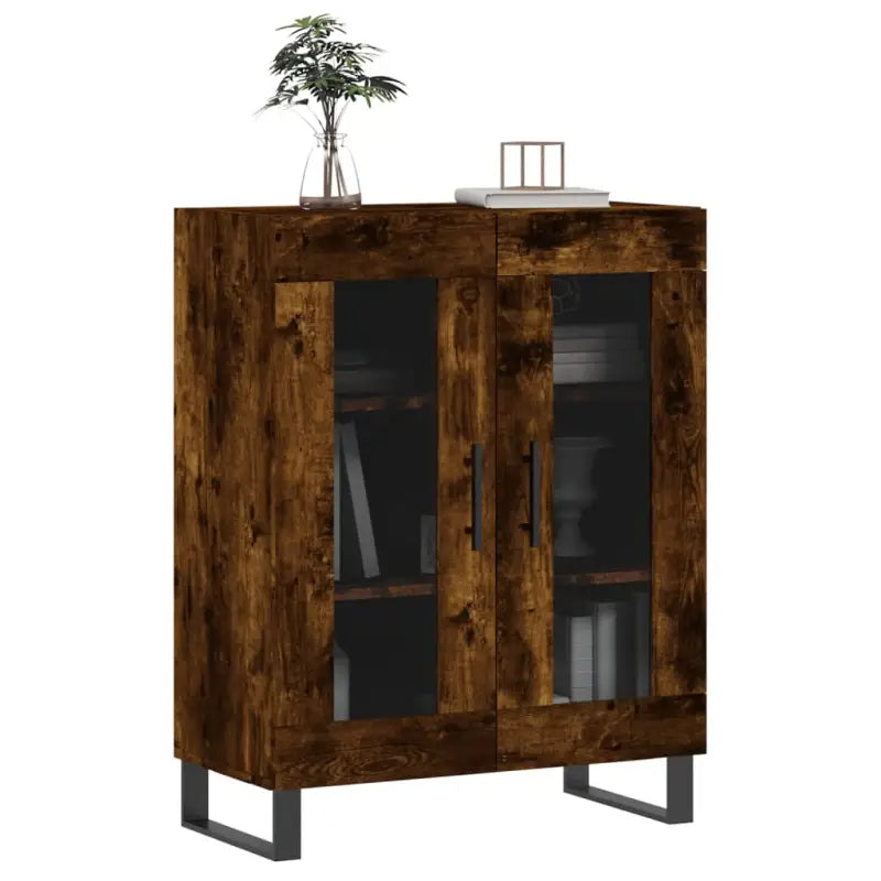 Klassiek dressoir met glas en bewerkt hout voor een tijdloze uitstraling - Dressoirs & buffetkasten