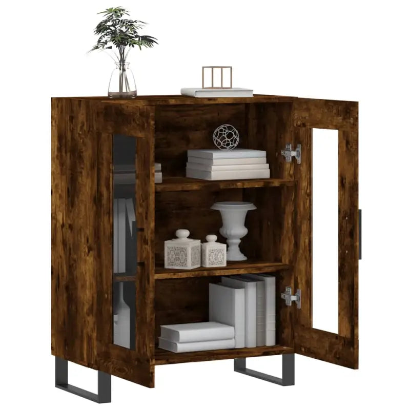 Klassiek dressoir met glas en bewerkt hout voor een tijdloze uitstraling - Dressoirs & buffetkasten