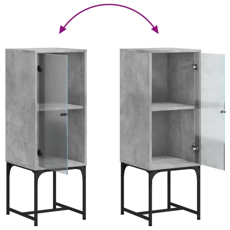 Klassiek dressoir met glazen deur en duurzame bewerkte houtafwerking - Dressoirs & buffetkasten