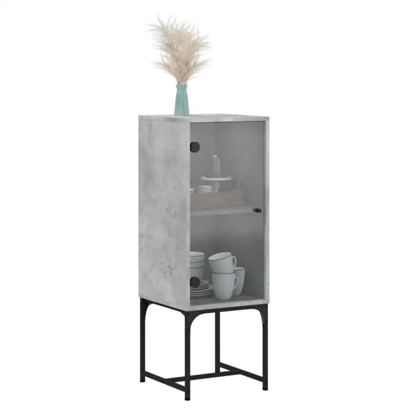 Klassiek dressoir met glazen deur en duurzame bewerkte houtafwerking - Dressoirs & buffetkasten