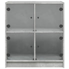 Klassiek dressoir met glazen deuren en duurzame bewerkte houtlook - Dressoirs & buffetkasten