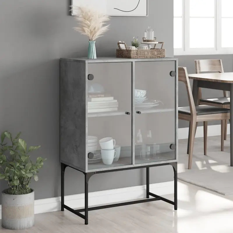Klassiek dressoir met glazen deuren van duurzaam bewerkte hout - Dressoirs & buffetkasten