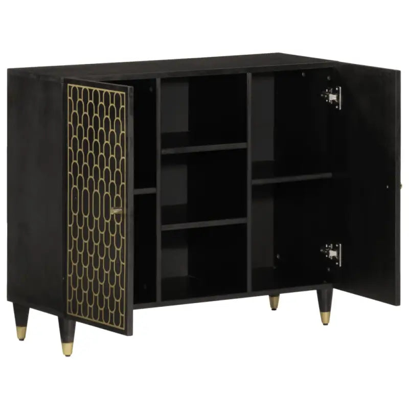 Klassiek dressoir met massief mangohout en houten poten - Dressoirs & buffetkasten