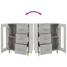 Klassiek dressoir met visuele glazen deur voor elegante opslag - Dressoirs & buffetkasten
