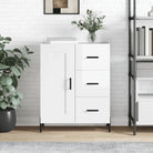 Klassiek Dressoir van Behandeld Bewerkt Hout met Tijdloze Look - Hoogglans wit / 1 - Dressoirs & buffetkasten