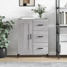 Klassiek Dressoir van Behandeld Bewerkt Hout met Tijdloze Look - Grijs sonoma / 1 - Dressoirs & buffetkasten