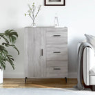 Klassiek dressoir van bewerkt hout in grijs sonoma stijl - Grijs sonoma / 1 - Dressoirs & buffetkasten