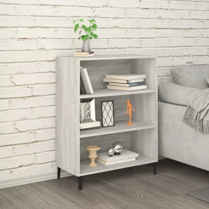 Klassiek dressoir van bewerkt hout in grijs sonoma uitvoering - Dressoirs & buffetkasten