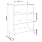 Klassiek dressoir van bewerkt hout in grijs sonoma uitvoering - Dressoirs & buffetkasten