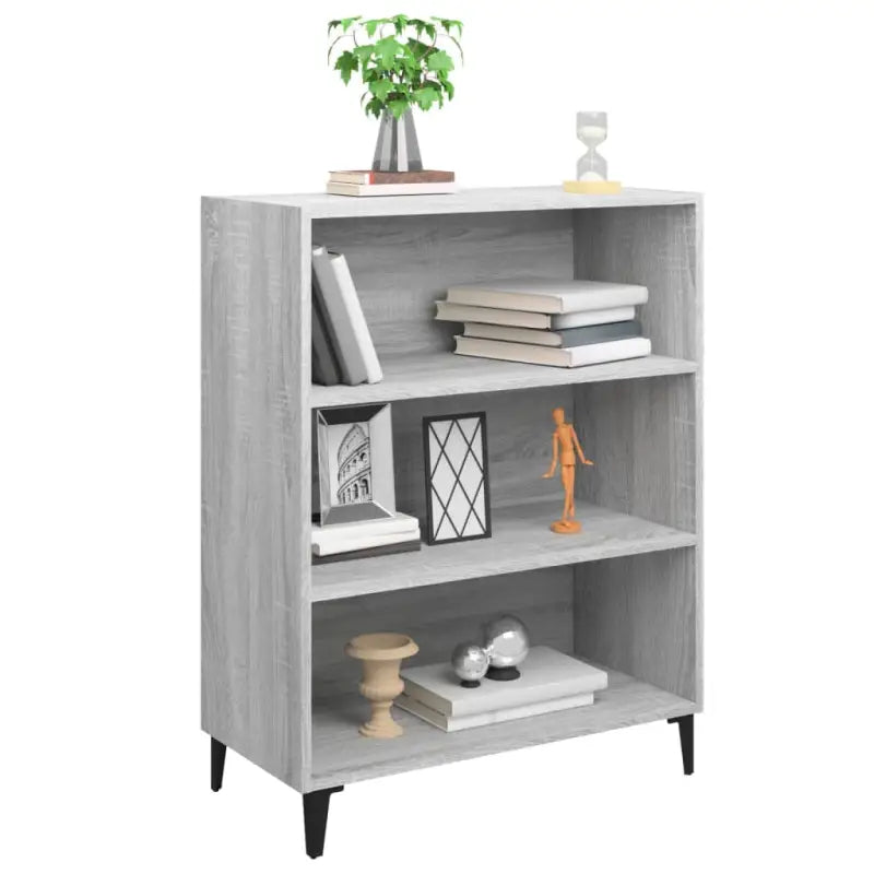 Klassiek dressoir van bewerkt hout in grijs sonoma uitvoering - Dressoirs & buffetkasten