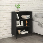 Klassiek dressoir van bewerkt hout in grijs sonoma uitvoering - Zwart / 1 - Dressoirs & buffetkasten
