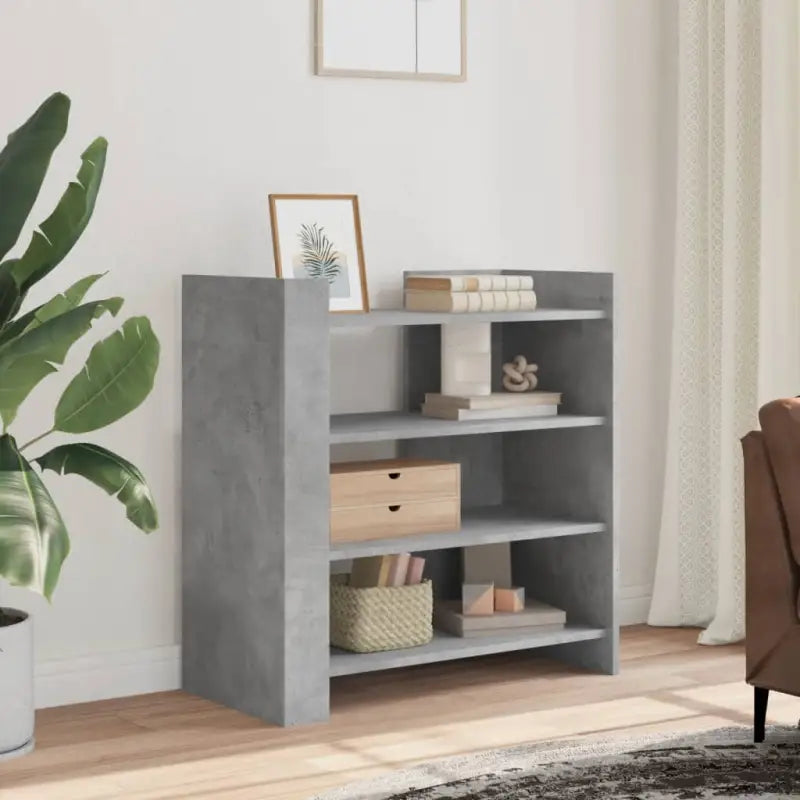 Klassiek dressoir van bewerkt hout met een glad oppervlak - Betongrijs / 1 / 73.5 cm - Dressoirs & buffetkasten