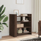 Klassiek dressoir van bewerkt hout met een glad oppervlak - bruin eikenkleur / 1 / 73.5 cm - Dressoirs & buffetkasten