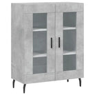 Klassiek Dressoir van bewerkt hout met glazen details - Dressoirs & buffetkasten