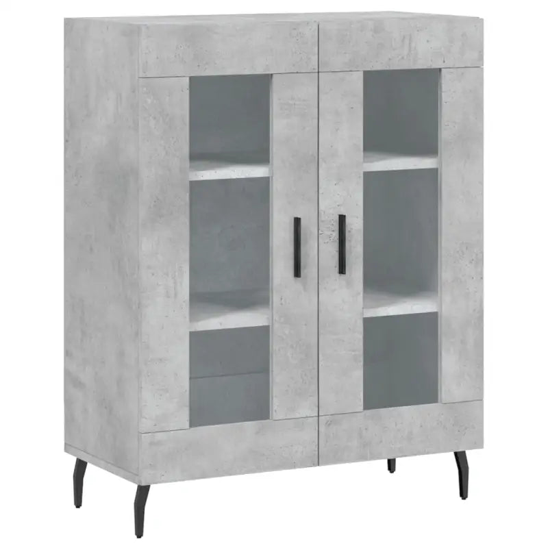 Klassiek Dressoir van bewerkt hout met glazen details - Dressoirs & buffetkasten