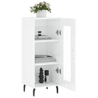 Klassiek dressoir van bewerkt hout met hoogglans wit afwerking - Dressoirs & buffetkasten
