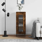 Klassiek dressoir van bewerkt hout met hoogglans wit afwerking - Gerookt eiken / 1 - Dressoirs & buffetkasten