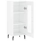 Klassiek dressoir van bewerkt hout met hoogglans wit afwerking - Dressoirs & buffetkasten